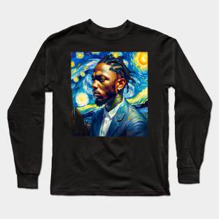 Kendrick Lamar In Van Gogh Style Long Sleeve T-Shirt